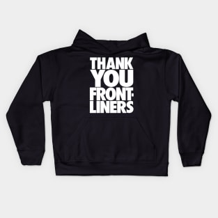 THANK YOU FRONTLINERS - White Kids Hoodie